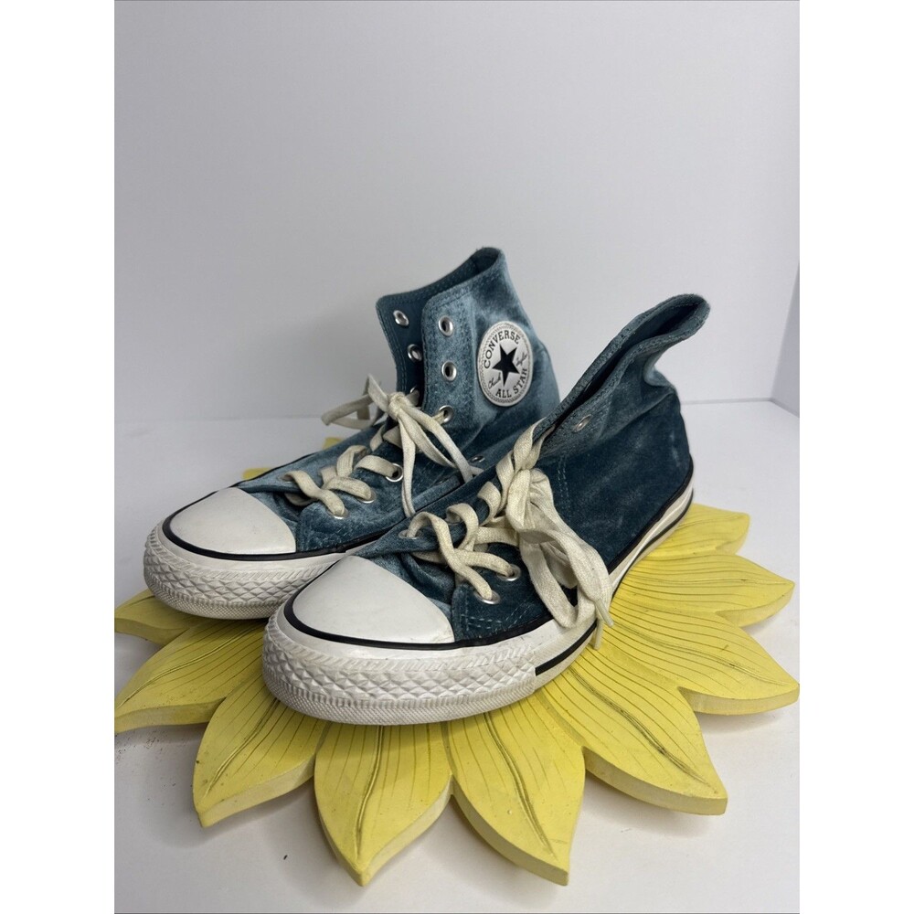 Converse Chuck Taylor All Star Velvet Teal High Top Sneakers Womens 7 Y2K